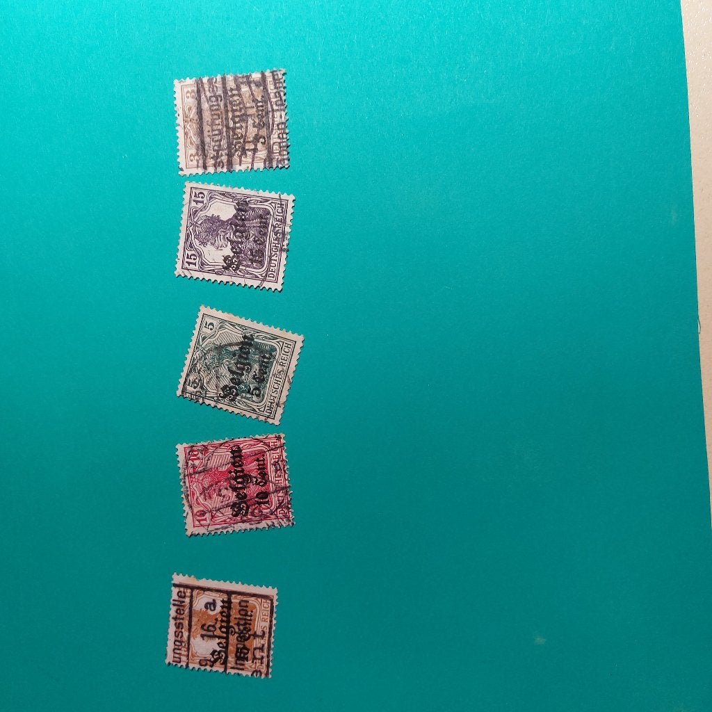 gestempelde bezettingszegels België, Met stempel, Ophalen of Verzenden, Gestempeld, Gestempeld