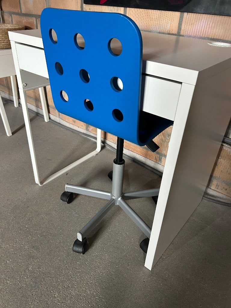bureaustoel, Ophalen, Gebruikt, Blauw, Bureaustoel