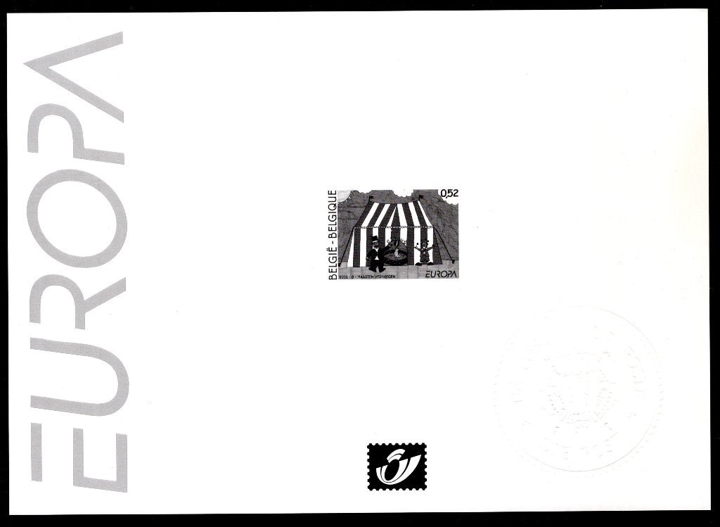 Drap noir et blanc 2002 - Europe Le cirque 3071, Neuf, Envoi, Non oblitéré, Europe