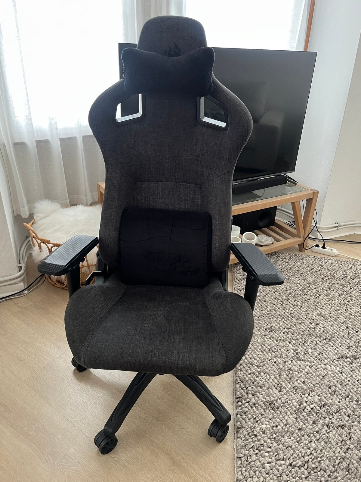 Chaise gaming corsair T3 rush, Maison & Meubles, Chaises de bureau, Comme neuf, Noir, Enlèvement