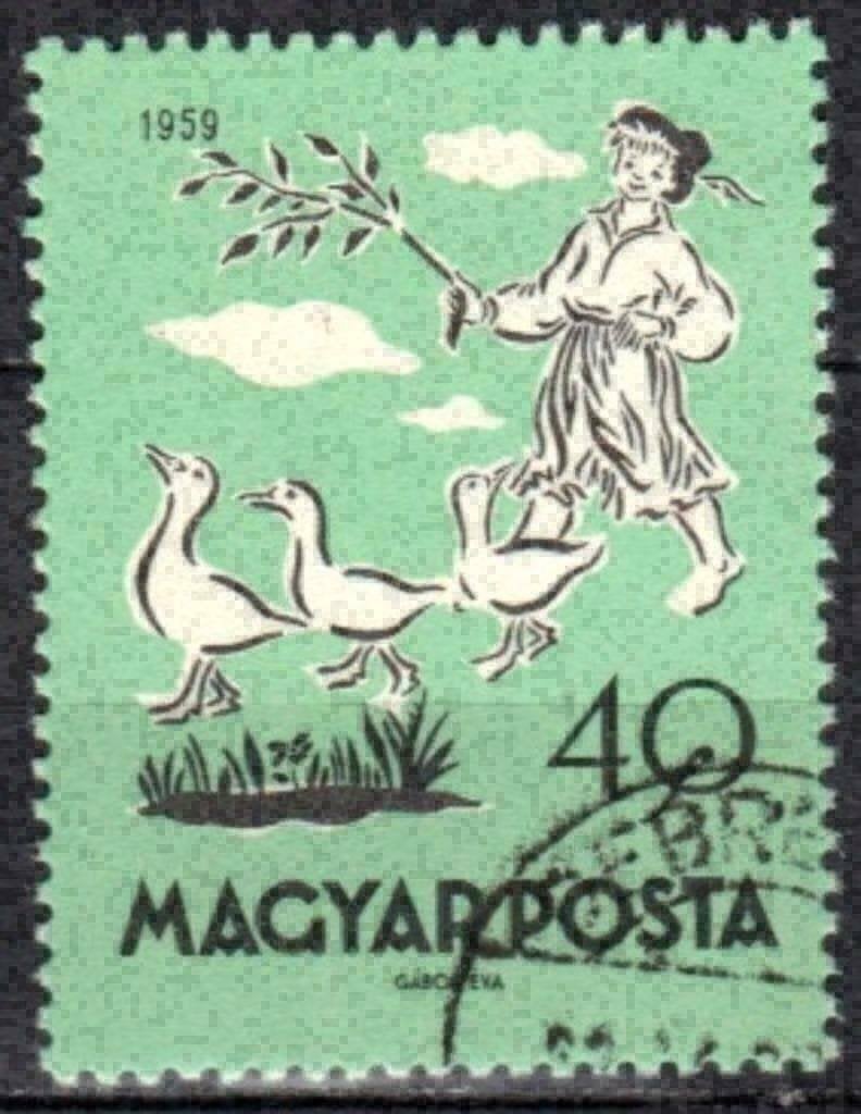 Hongarije 1959 - Yvert 1329 - Fabels (ST), Postzegels en Munten, Postzegels | Europa | Hongarije, Verzenden, Gestempeld