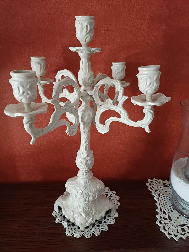 Antieke kandelaar voor kaarsen., Antiek en Kunst, Antiek | Kandelaars, Ophalen of Verzenden
