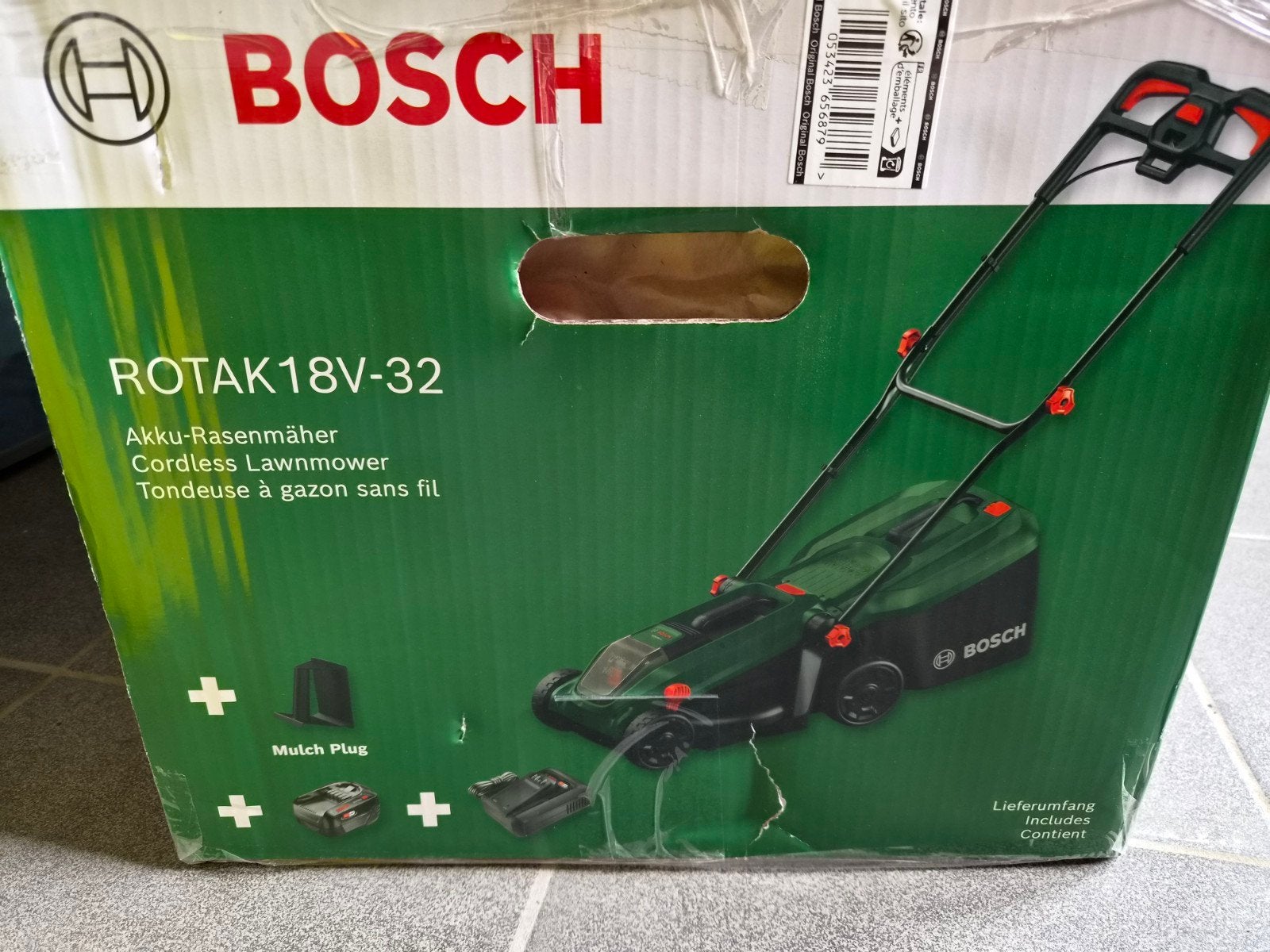 Accu grasmaaier 18v 32 bosh, Tuin en Terras, Grasmaaiers, Ophalen