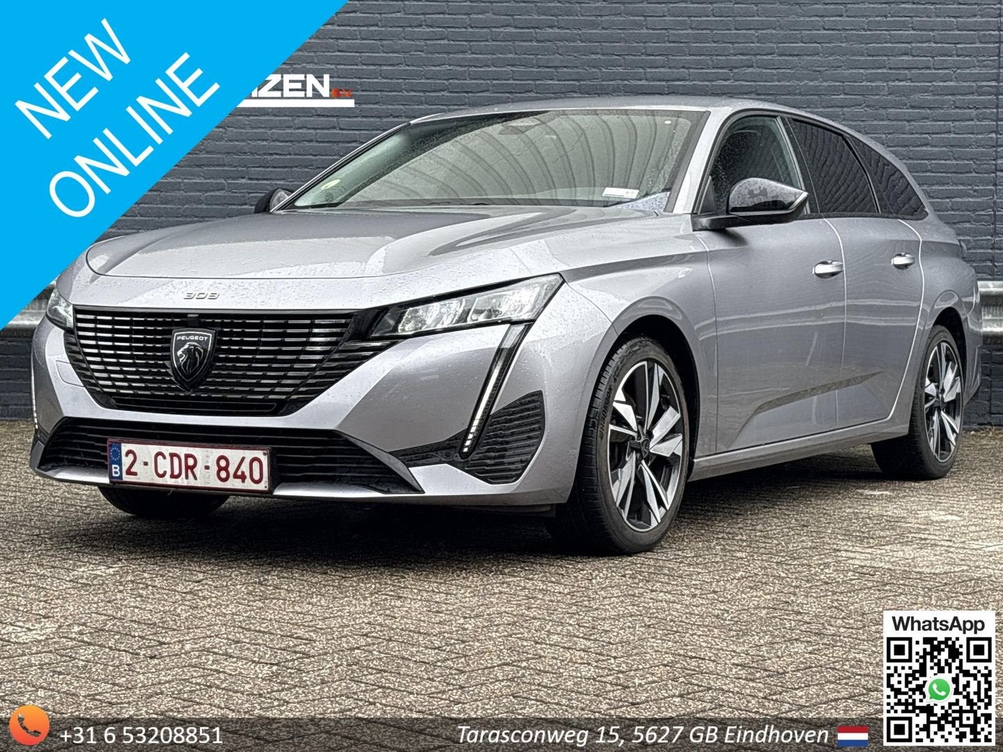 Peugeot 308 SW 1.5 BlueHDi Allure | € 9.900,- NETTO! | Leder, Bedrijf, Parkeersensor, Zilver of Grijs, 95 g/km