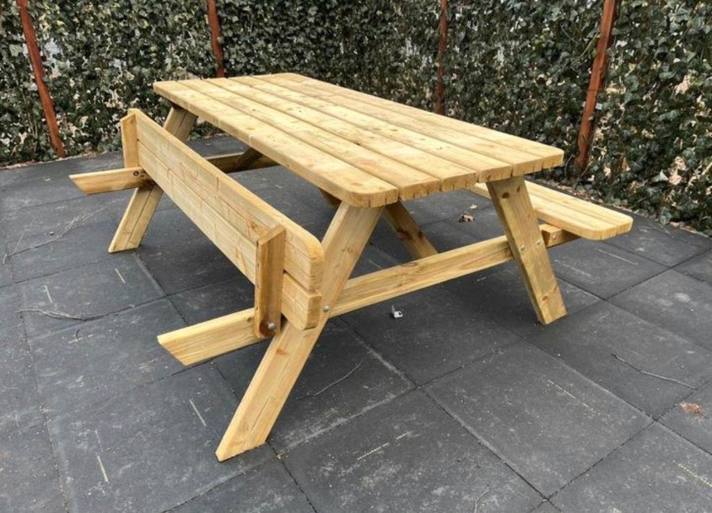 prachtige sterke picknicktafels, Tuin en Terras, Nieuw, Ophalen of Verzenden, Inklapbaar, Rechthoekig
