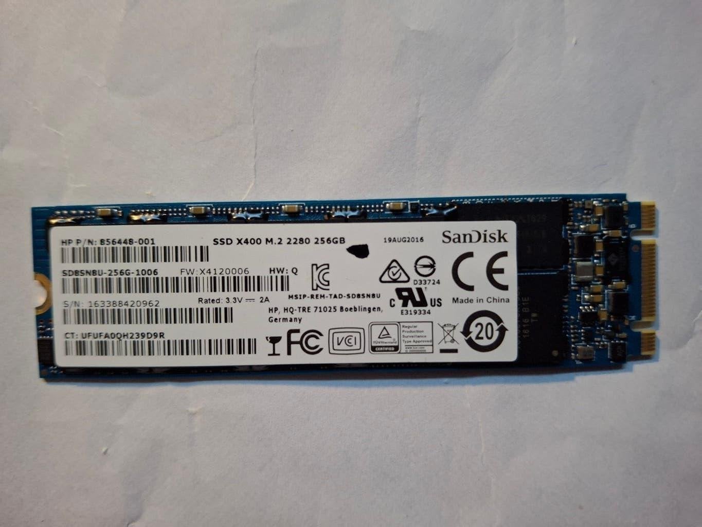 M2 SSD SATA Scandisk 256GB., Ophalen, SATA, SSD