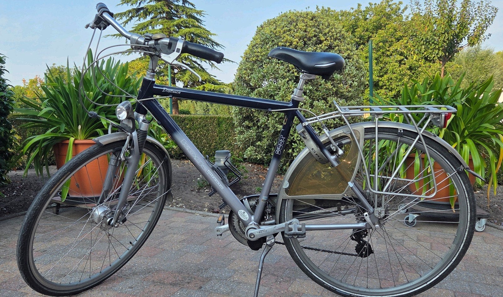 Koga Distance herenfiets – Zeer compleet uitgerust!, Fietsen en Brommers, Ophalen, Vering, Velgrem, Zo goed als nieuw