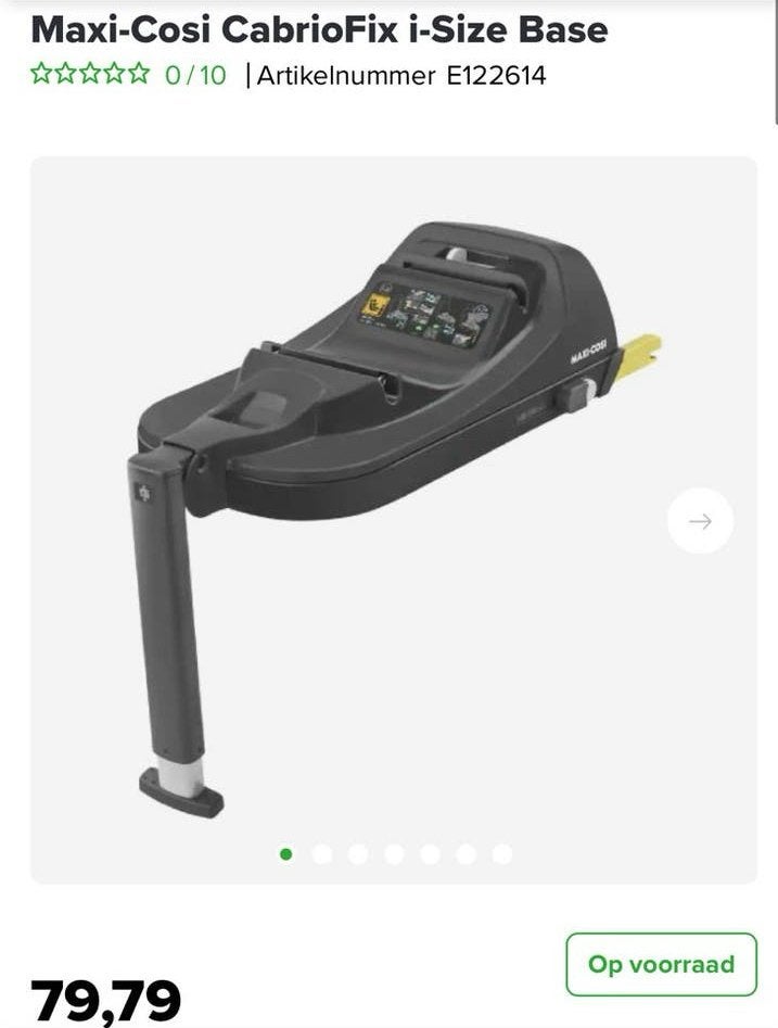 Isofix base voor maxi cosi cabriofix, Enlèvement, Comme neuf, Isofix