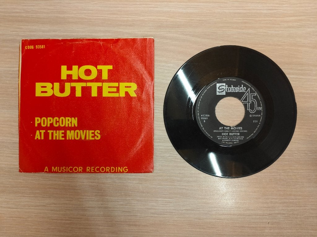 Vinyles 45 tours – Popcorn – Hot Butter., CD & DVD, Vinyles | Autres Vinyles, Enlèvement ou Envoi, Pochette photo, 7 inch, 1970 - 1979