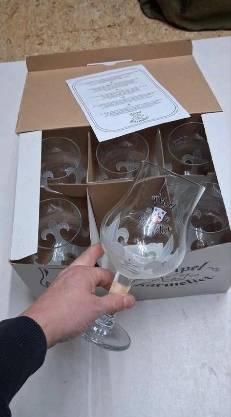6 x Karmeliet glazen in originele doos, Ophalen of Verzenden