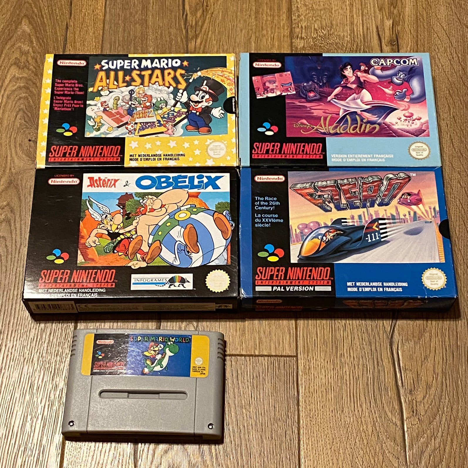 5 Super Nintendo-spellen, met doos, handleidingen, Ophalen of Verzenden, Zo goed als nieuw