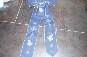 borduren lint blauw linnen katoen aida, Hobby en Vrije tijd, Verzenden