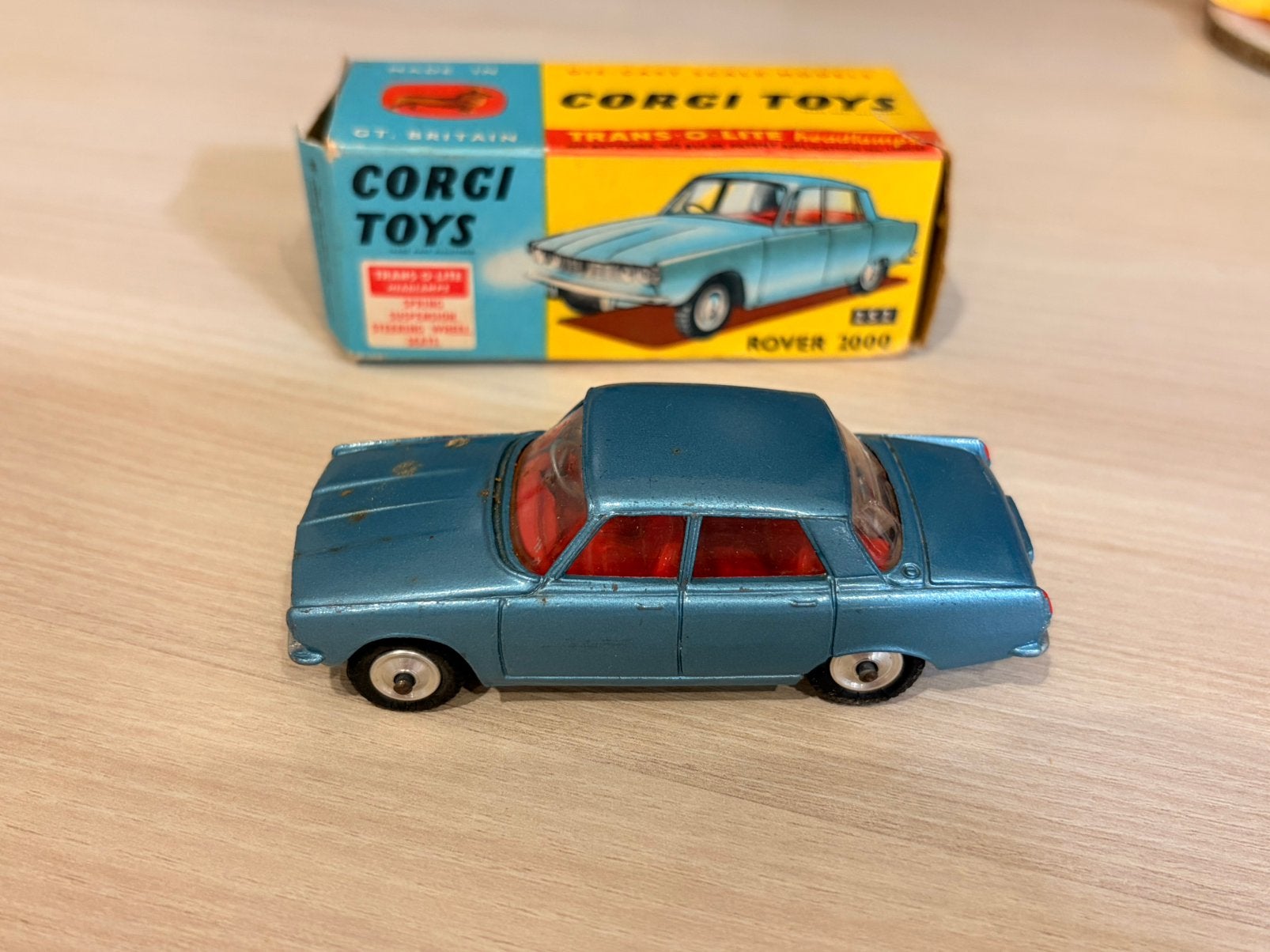Corgi Toys Rover 2000 réf. 252 boîte originale - années 60, Enlèvement ou Envoi, Comme neuf, Voiture, Corgi