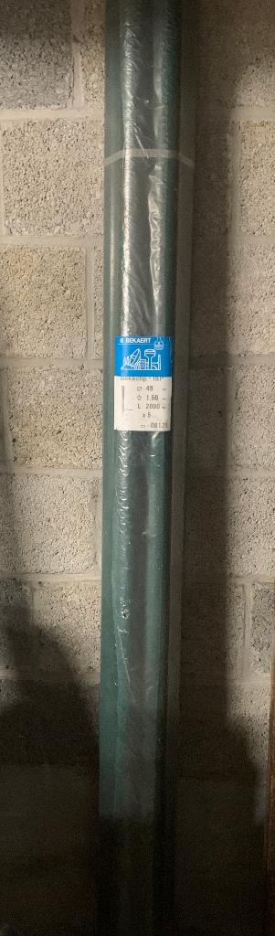 7 Betafence Bekaclip tuinpalen rond groen ø 48 mm, l 200 cm, Ophalen, Nieuw, IJzer