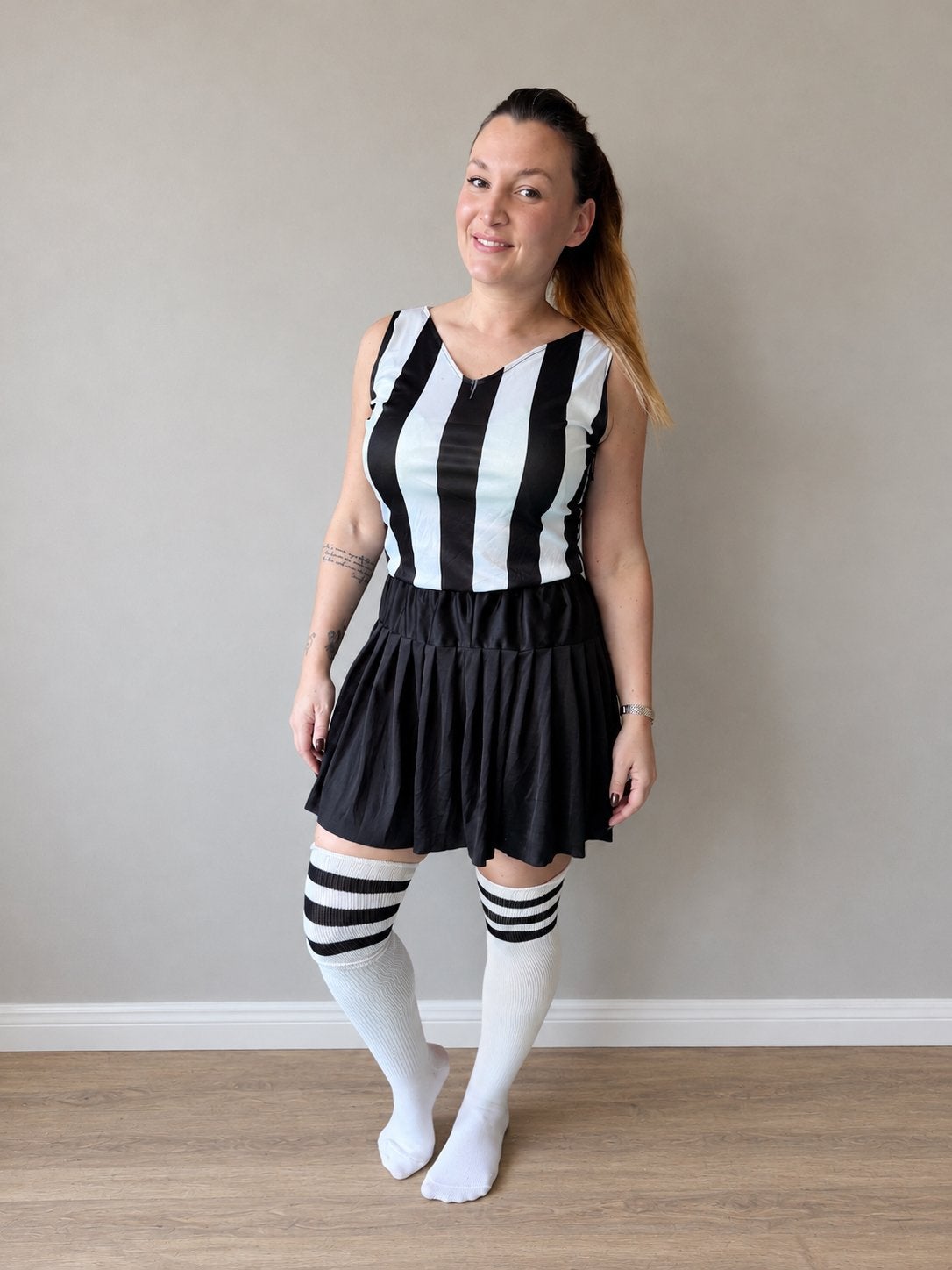 Costume d'arbitre pour femme — Rayé noir et blanc, Enlèvement ou Envoi, Comme neuf