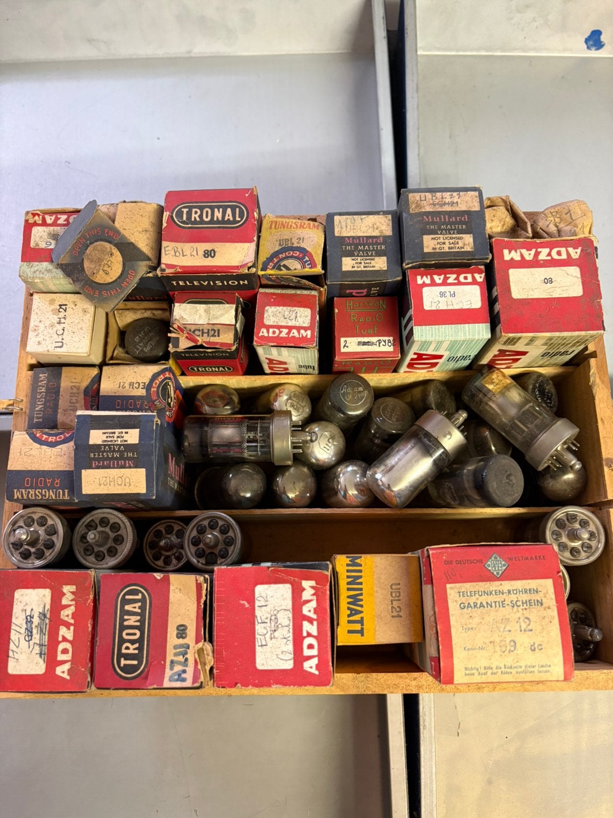 Set TSF-radiolampen/buizen (Telefunken, Mullard, Adzam...), Ophalen, Zo goed als nieuw