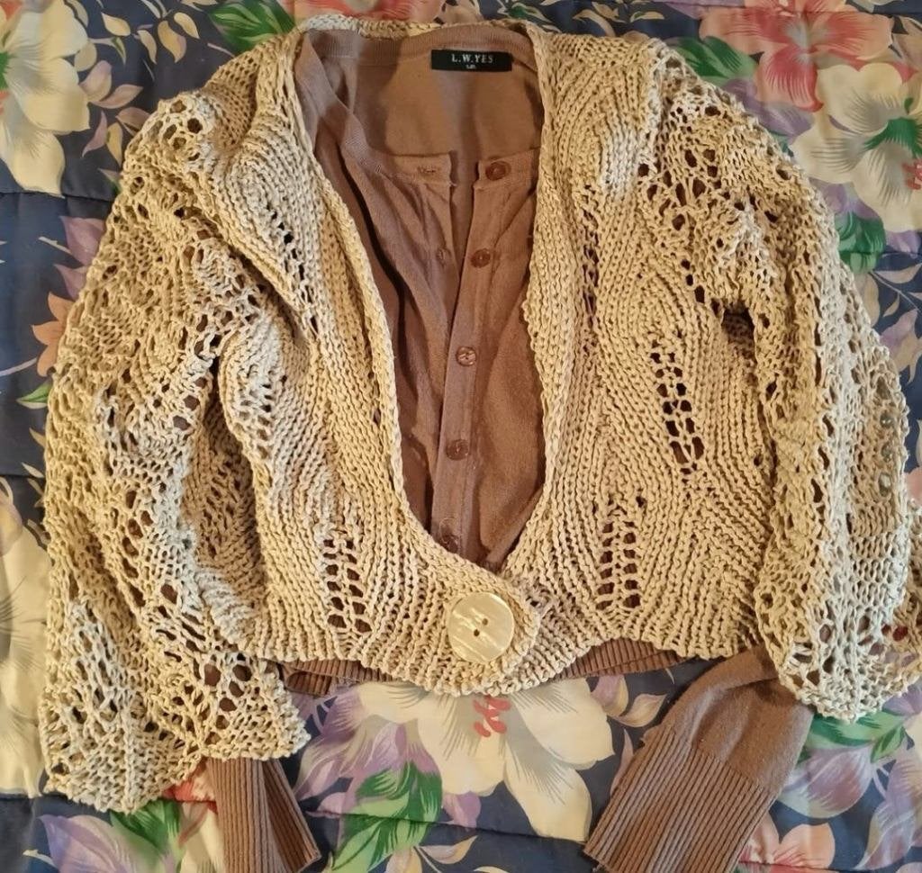 dubbele korte pull bruin, Ophalen of Verzenden, Maat 42/44 (L), Bruin