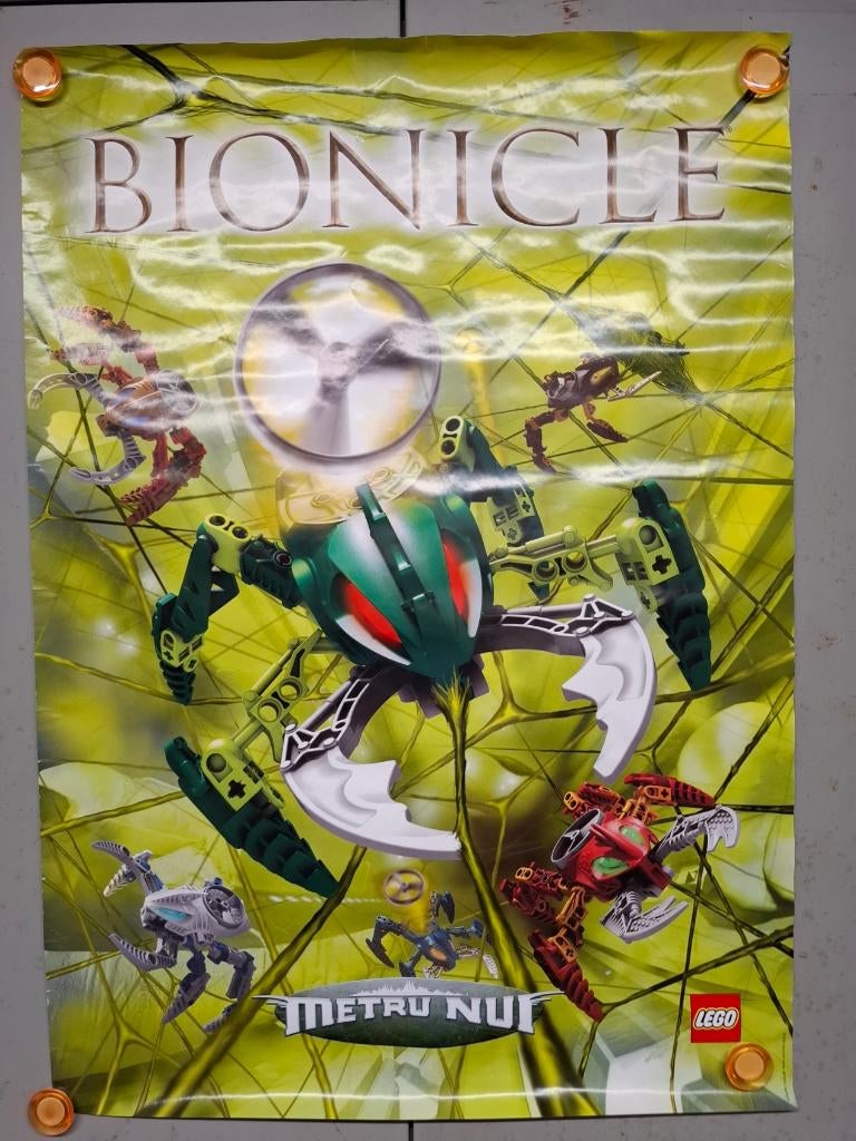 Poster Lego Bionicle 68x48, Enlèvement ou Envoi, Rectangulaire vertical, A1 jusqu'à A3, Comme neuf