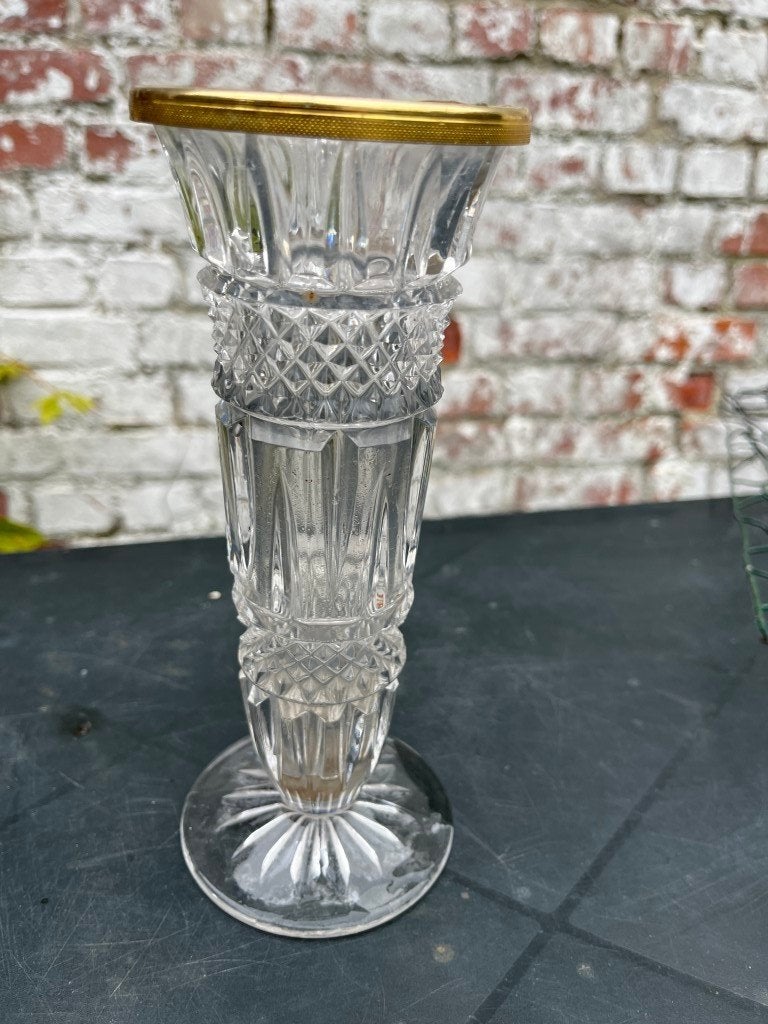 Vase en verre - hauteur 21 cm, Antiquités & Art, Enlèvement ou Envoi