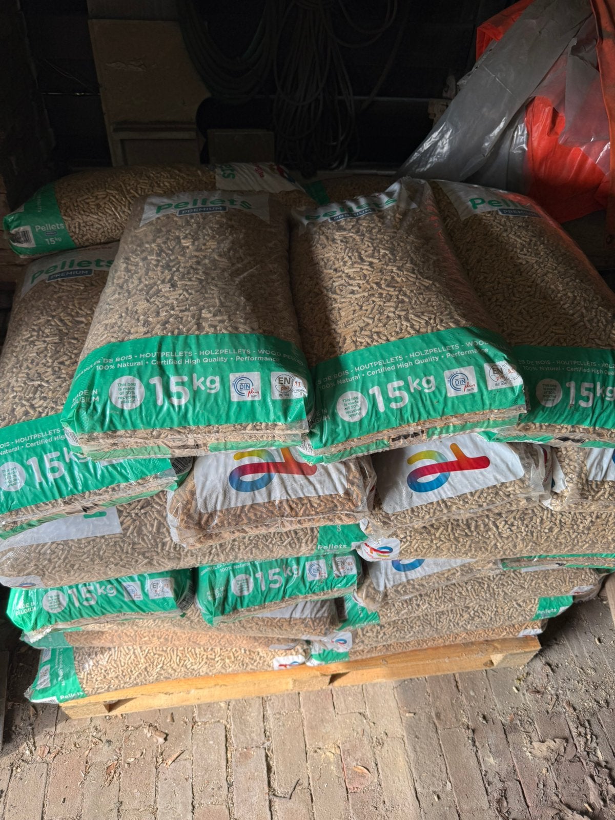 40 x 15 kg pellets total energy premium, Tuin en Terras, Ophalen