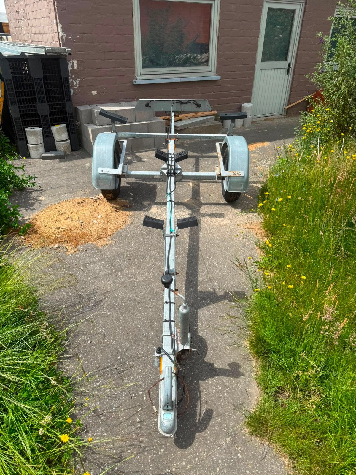 Boottrailer voor boten 4m 750kg, Sports nautiques & Bateaux, Remorques bateau, Enlèvement, Comme neuf