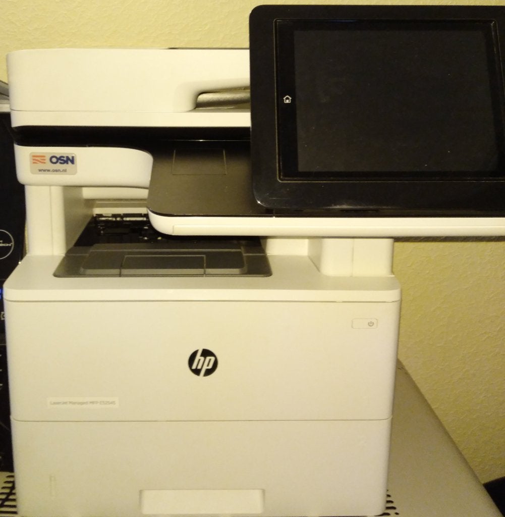 All in one HP multifunctional LaserJet MFP E52545, Computers en Software, Printers, Ophalen, Zo goed als nieuw, HP, Laserprinter