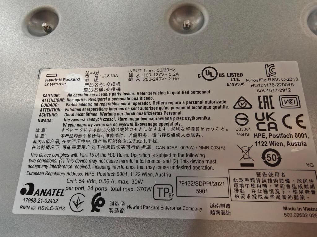 Aruba Instant On 1830 48G 24p Class4 PoE 4SFP 370W, Ophalen of Verzenden, Zo goed als nieuw