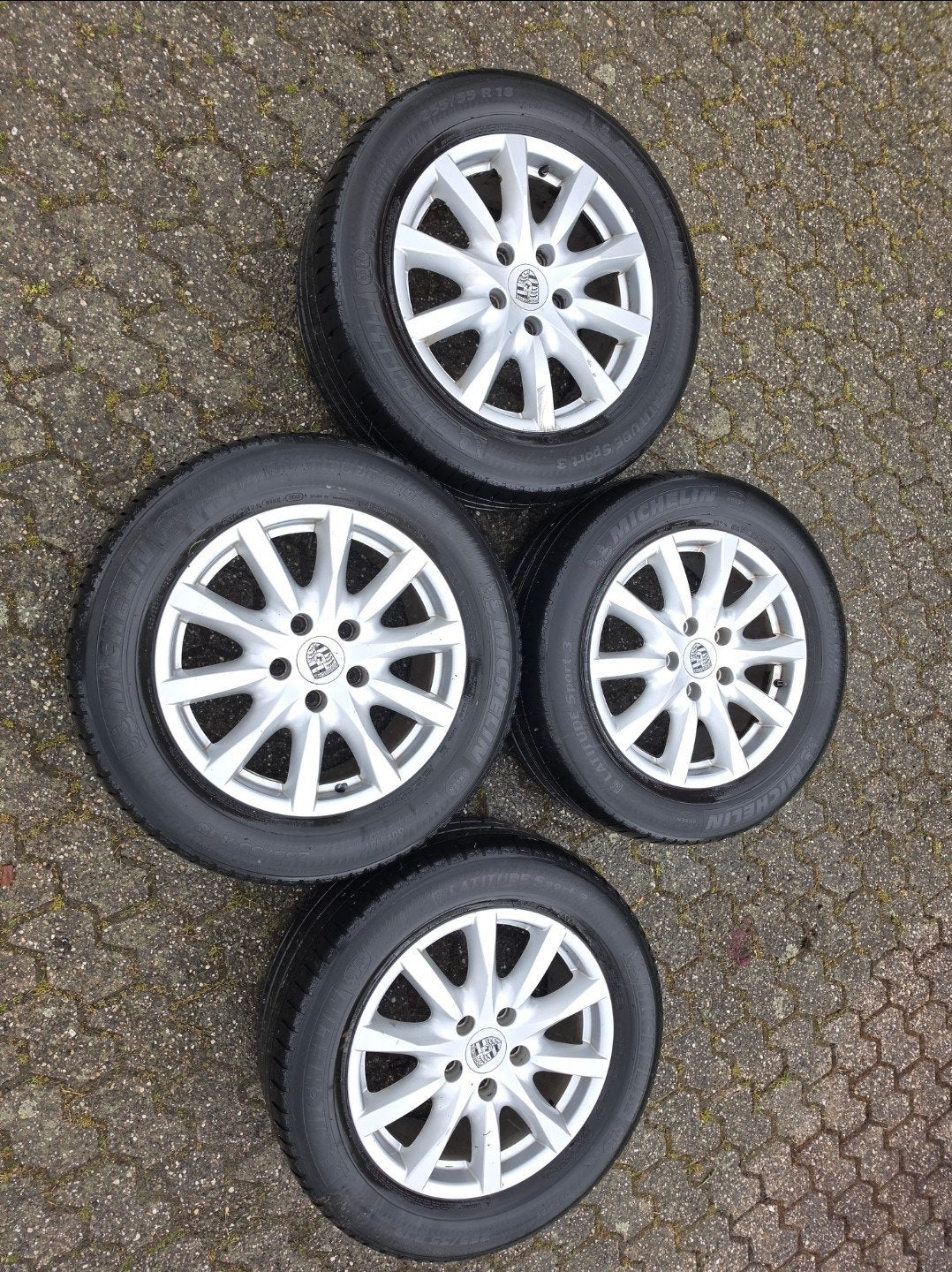 Jantes Porsche 18" + 2 pneus neufs Tomket Sport, Autos : Pièces & Accessoires, Enlèvement, 18 pouces, Pneu(s)