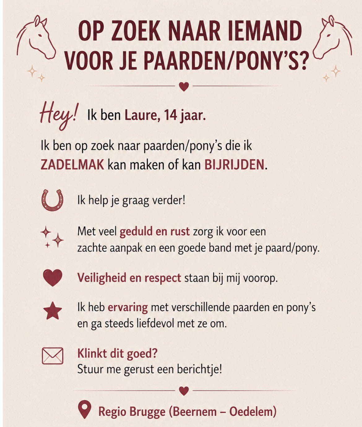 zadelmakmaken van ponys en paarden, Offres d'emploi, Emplois | Travail à domicile
