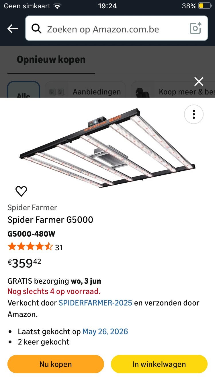 Spider farmer kweek lamp, Enlèvement ou Envoi, Comme neuf