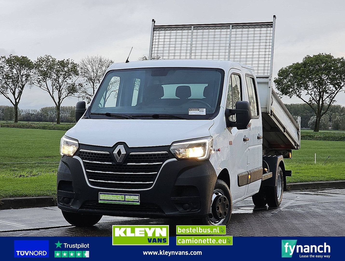 Renault MASTER 2.3 Dubbele Cabine Kipper Kist Dubbellucht Ai, Auto's, Renault, Wit, Bedrijf, Airconditioning