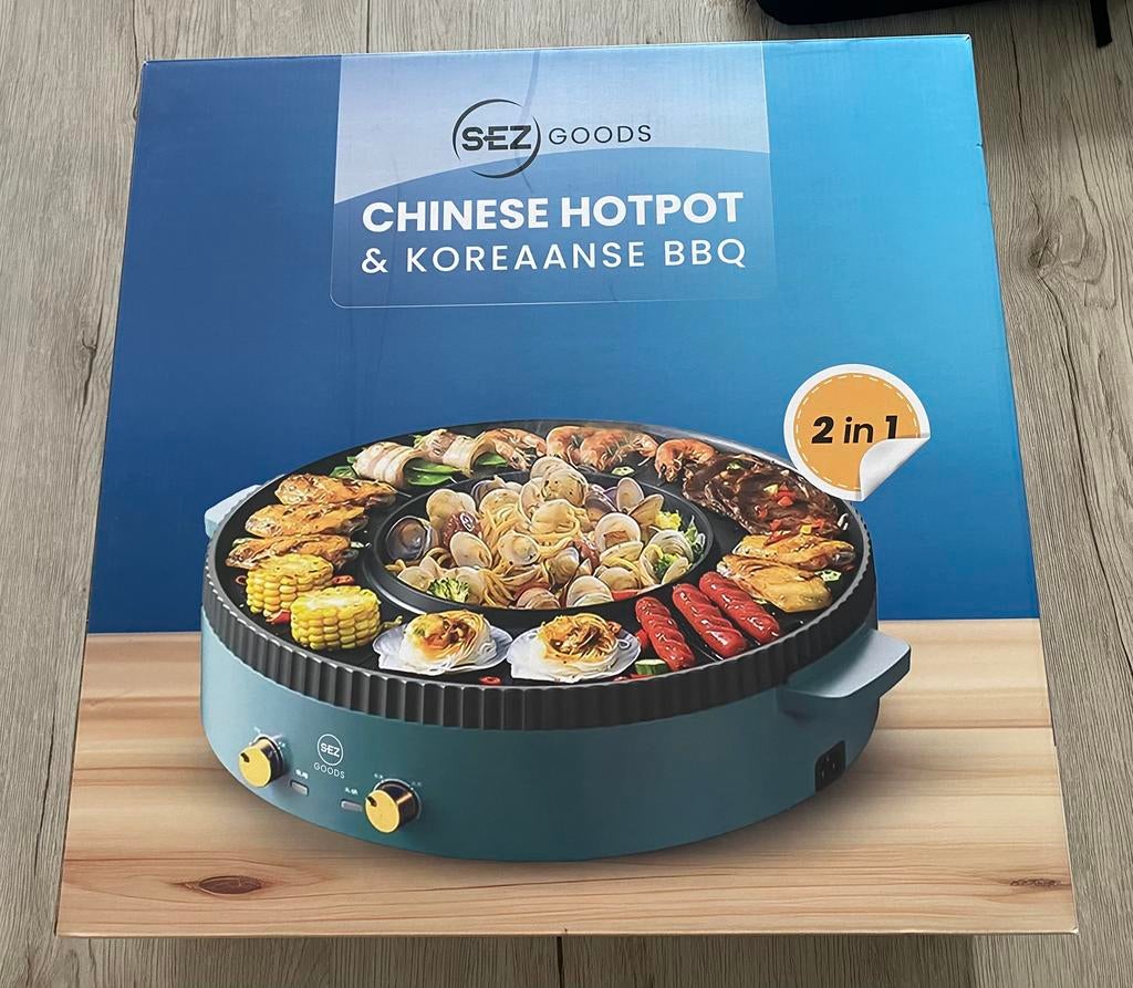 Chinese hotpot & Koreaanse BBQ, Elektronische apparatuur, Fonduesets, Ophalen, Nieuw, Elektrisch, Fondueset