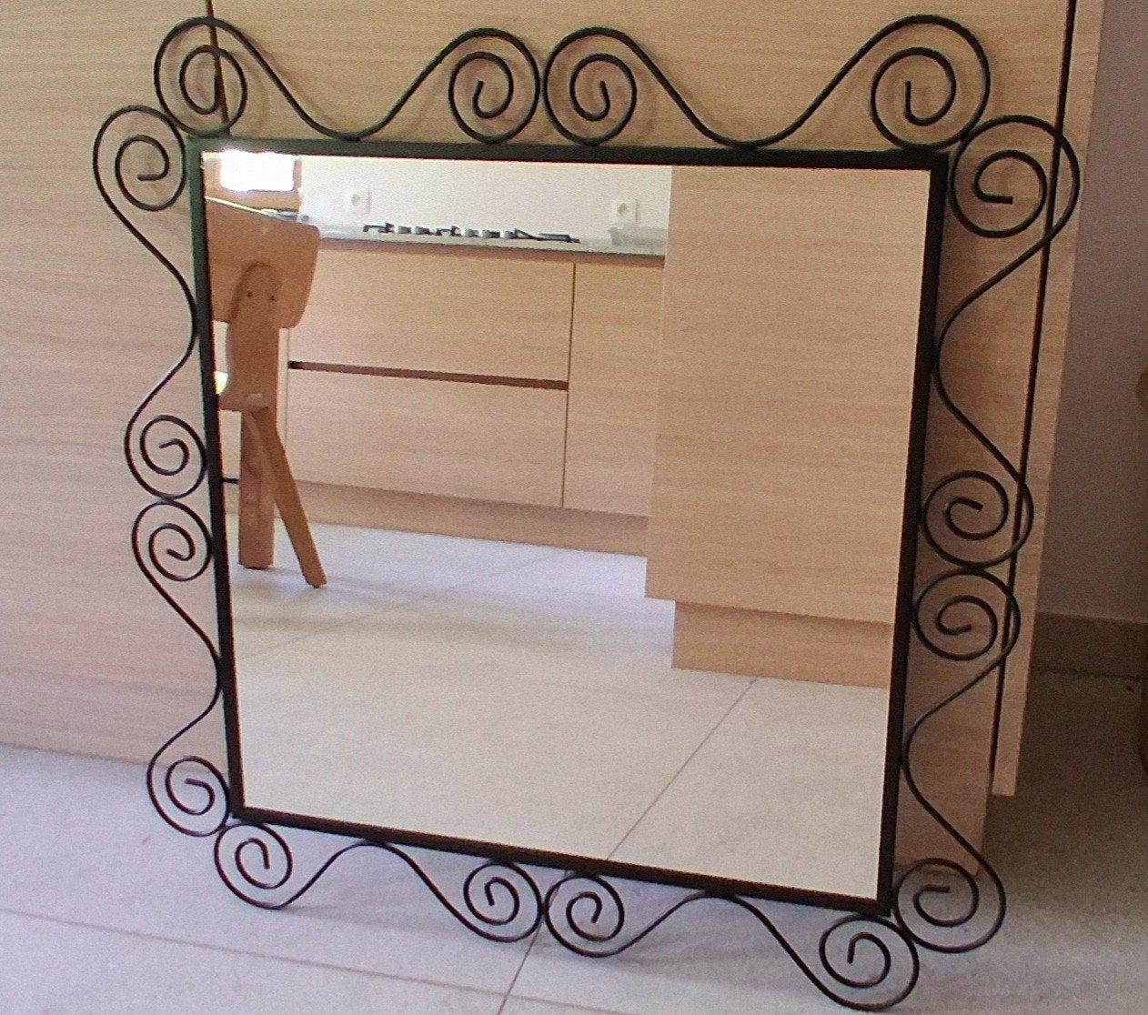 Miroir Noresund ,cadre noir/ikea/ 74x74cm avec cadre, Maison & Meubles, Enlèvement