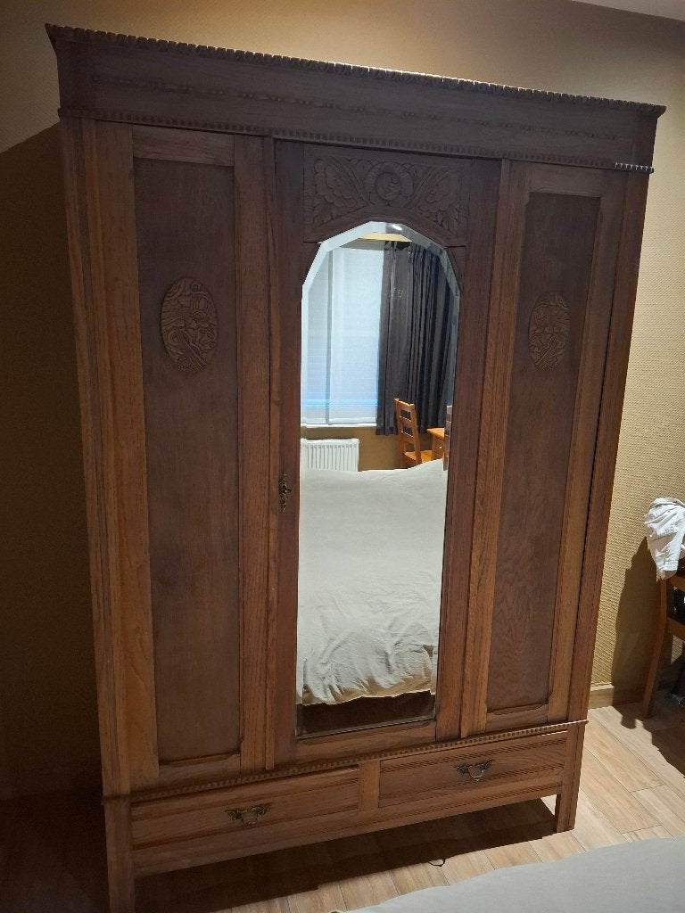 Vintage kleerkast, Ophalen, Gebruikt, 200 cm of meer