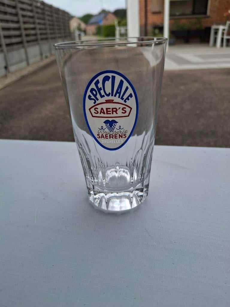 Oud bierglas speciale saers saerens, Verzamelen, Ophalen of Verzenden