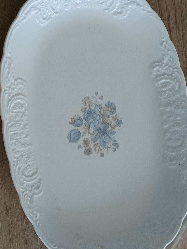 Bavaria ovale serveerschaal blauwe rozen, Ophalen