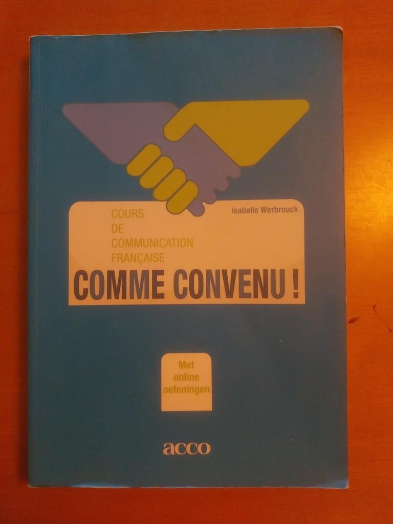 Comme convenu studieboek, Ophalen, Zo goed als nieuw, Hogeschool, Isabelle Werbrouck