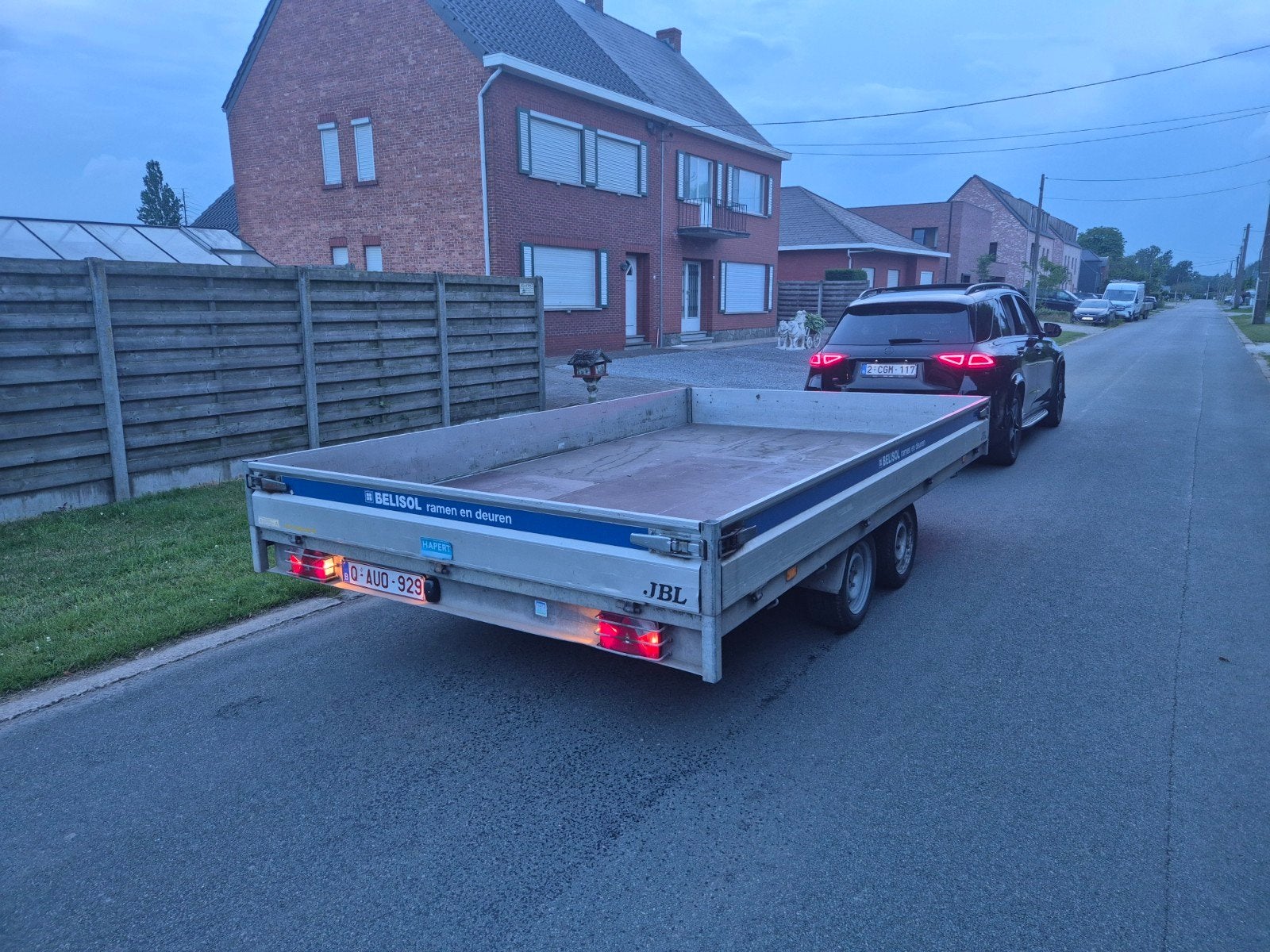 Hapert plateau 4m op 2m40 - 2700kg - gekeurd, Ophalen