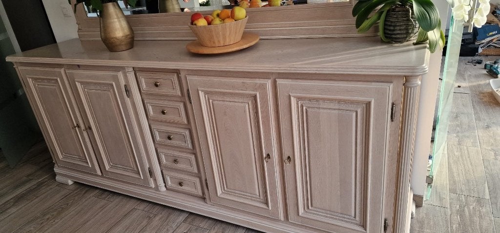 Livingkast met spiegel, Ophalen, Gebruikt, Met deur(en), 200 cm of meer