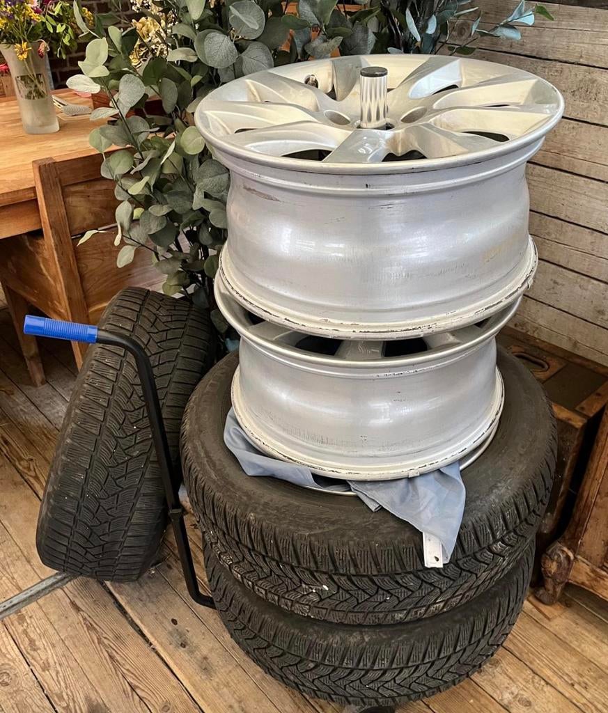 Jaguar velgen en  winterbanden 225/55R17 101V, Ophalen, Gebruikt