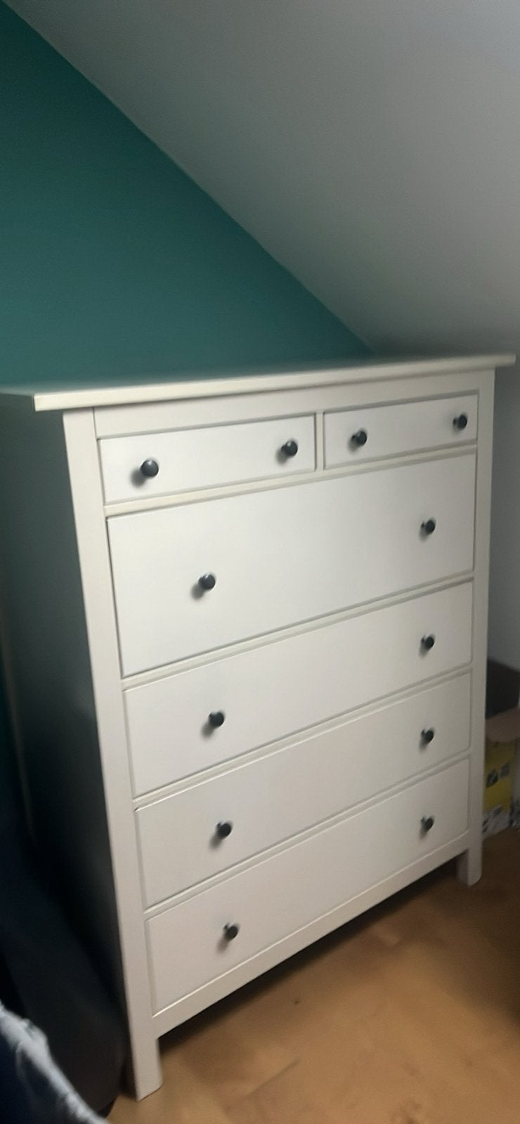 Commode IKEA HEMNES blanche – 6 tiroirs, 5 tiroirs ou plus, Enlèvement, Utilisé, Pin
