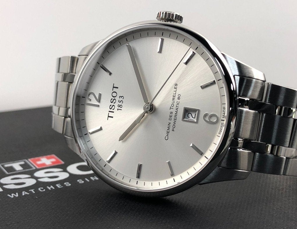 Tissot Chemin des Tourelles Powermatic 80, Ophalen of Verzenden, Staal, Staal