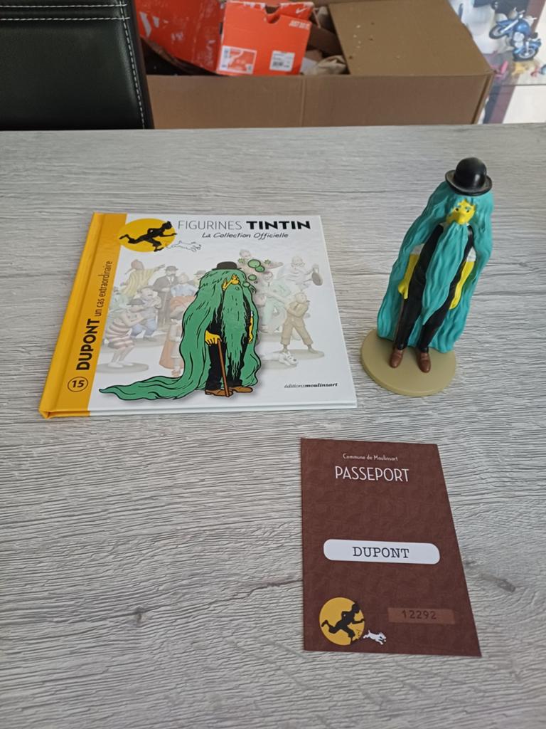 Dupont figuur nummer 15 - Officiële collectie van Moulinsart, Ophalen of Verzenden, Kuifje, Zo goed als nieuw, Beeldje of Figuurtje