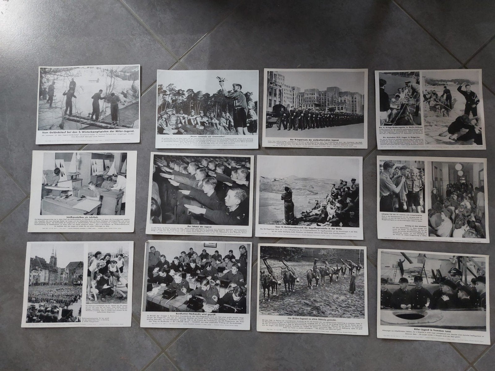 Lot Originele Duitse WO2 Persfoto's/Fotokaarten (HJ/NFSK), Collections, Enlèvement ou Envoi, Armée de terre, Photo ou Poster