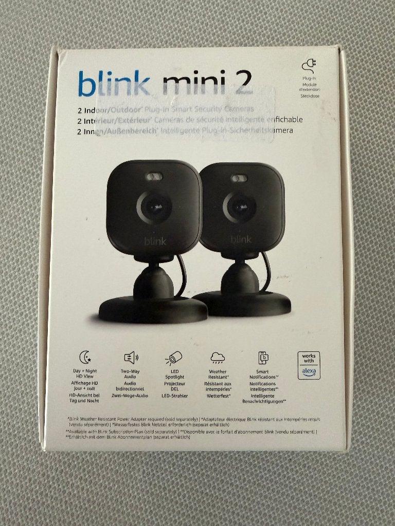Blink Mini 2 (2 cameras), Enlèvement ou Envoi, Comme neuf, Autres accessoires, Blink