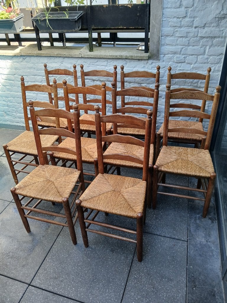 Je vends 10 chaises., Vintage, Enlèvement, Utilisé, Bois