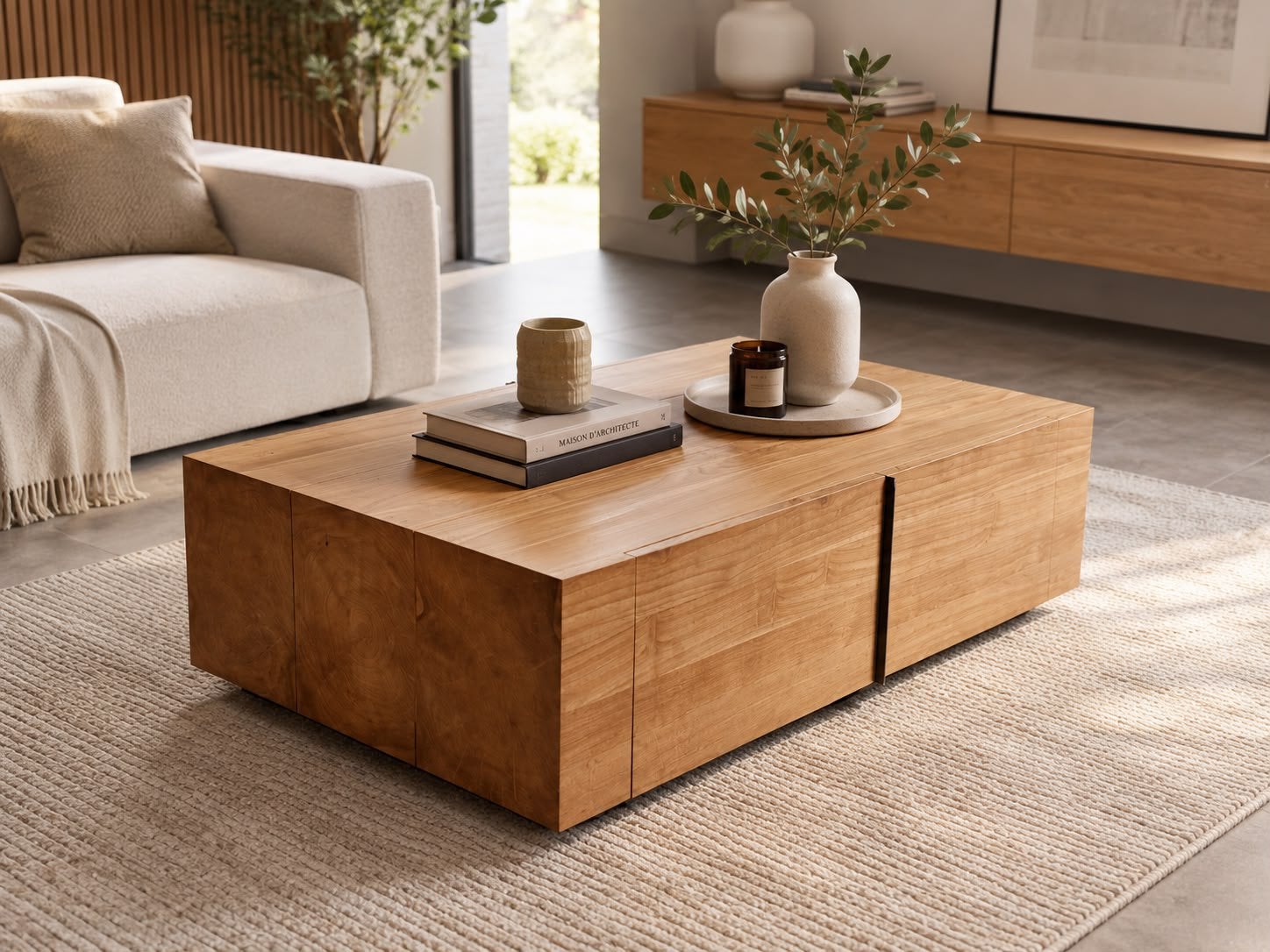 Meuble table de salon en TECk avec 2 tiroirs, Maison & Meubles, Tables | Tables de salon, Teck, 50 à 100 cm, Comme neuf, Enlèvement