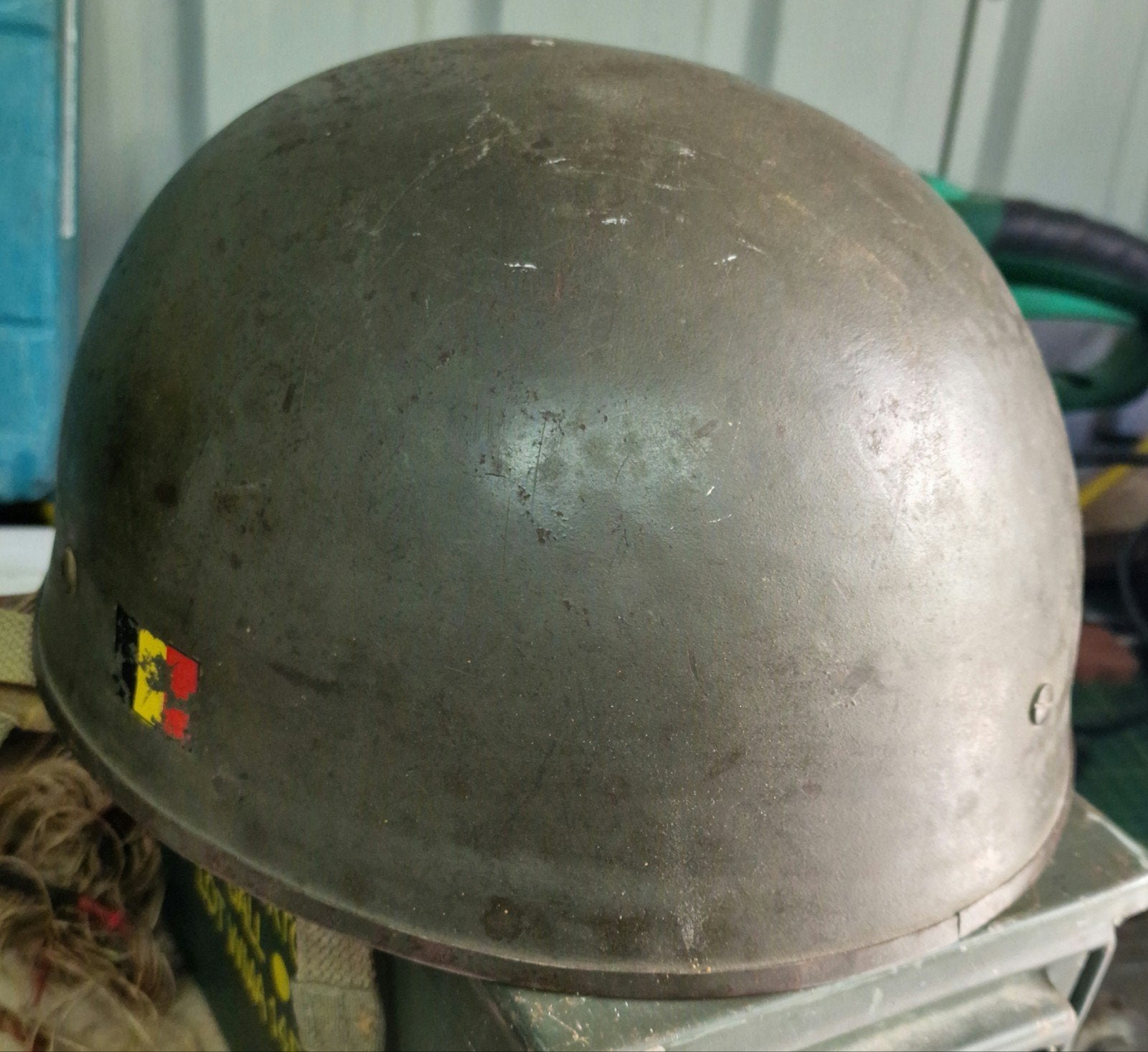 Casque de char / blindé Belge ABL M51 d'origine – Complet, Collections, Enlèvement ou Envoi, Armée de terre, Casque ou Béret