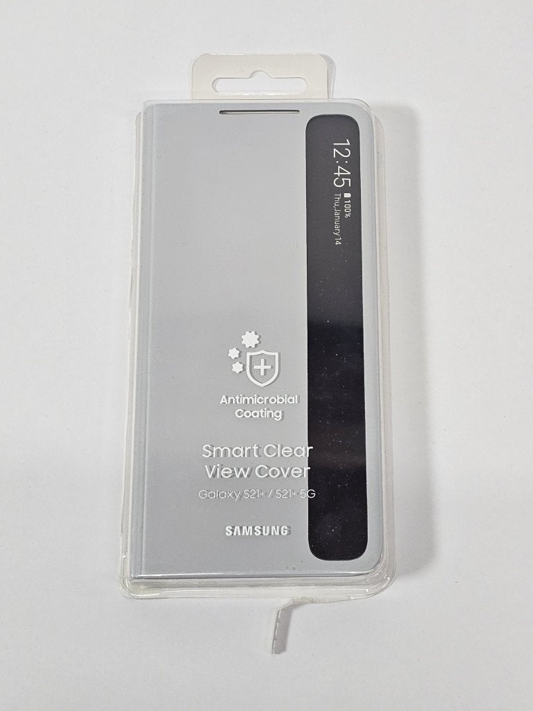 Samsung S21 Plus Clear View Cover Light Grey | Retourdeal, Telecommunicatie, Niet ingevuld, Niet ingevuld, Niet ingevuld