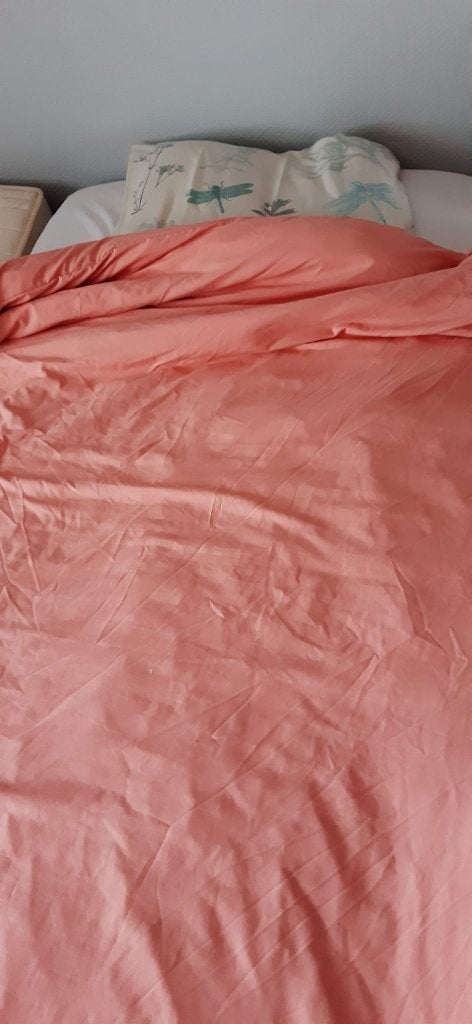 lit double, Maison & Meubles, Chambre à coucher | Lits, Comme neuf, Brun, Enlèvement, 180 cm